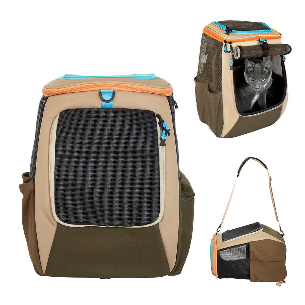 Ventilated Cat Backpack Carrier with Comfortable Travel Design for Outdoor Adventures