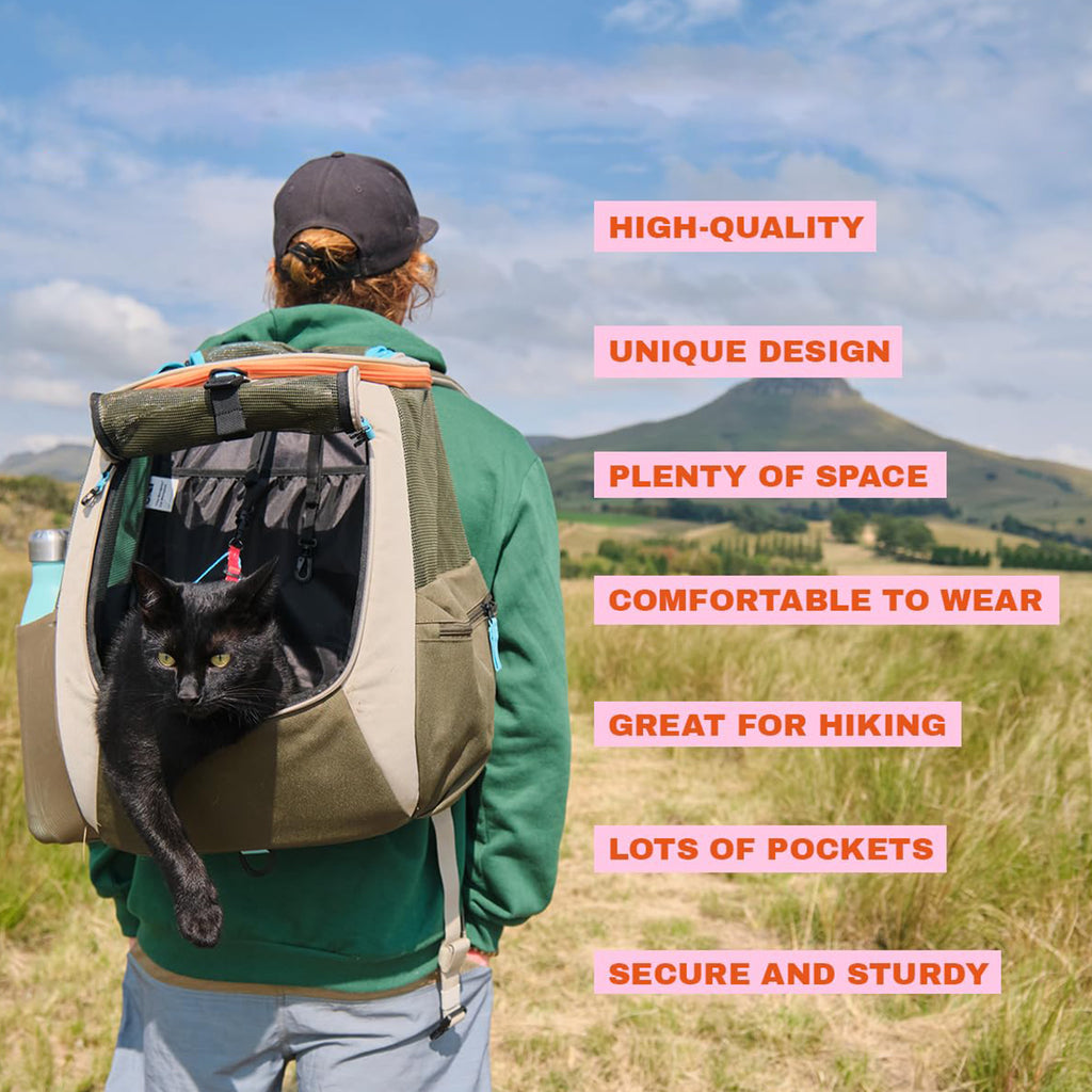 Ventilated Cat Backpack Carrier with Comfortable Travel Design for Outdoor Adventures