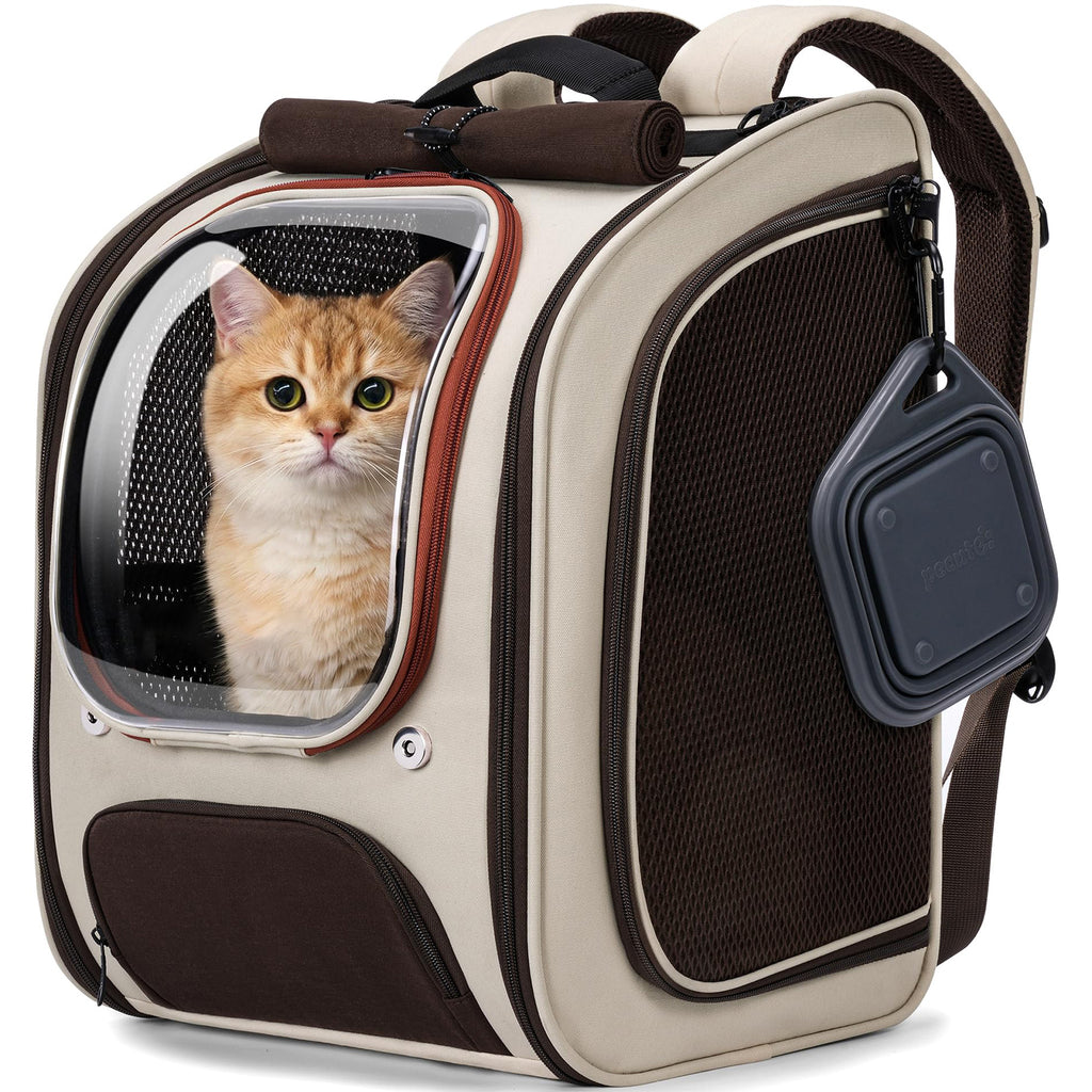 Large Space Dog Backpack Carrier with Transparent Window and Breathable Mesh